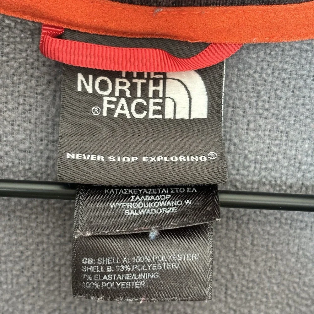 The North‎ Face Mens Canyonland Pullover Large Grey Red 1/4 ZipJacket Sweatshirt
